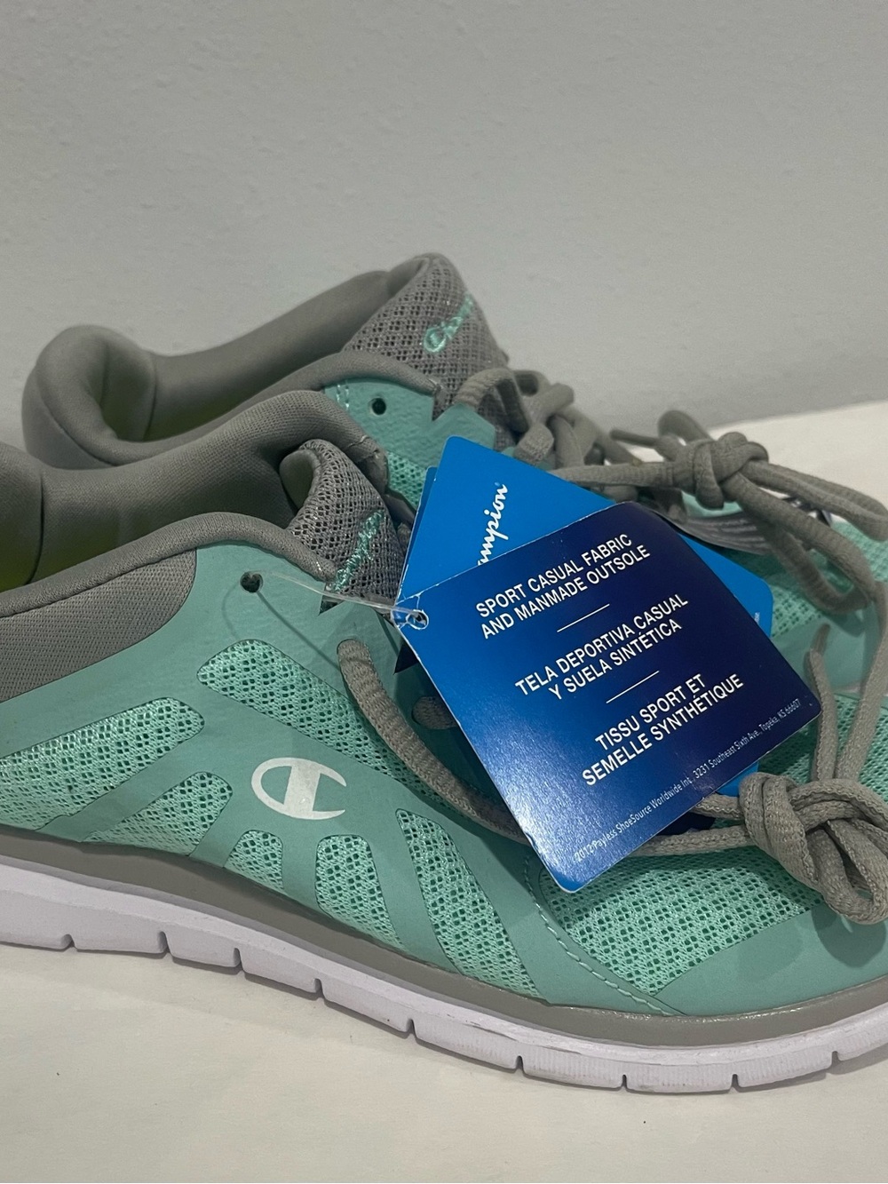 Champion Mint Green and Gray Mesh Running Shoes